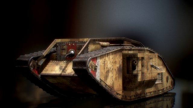 landship wwi heavy tank low-poly