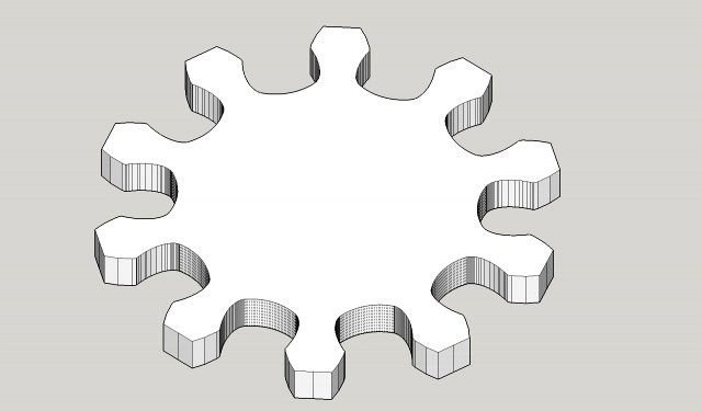 gear wheel 10 teeth 10cm diameter modul 1cm