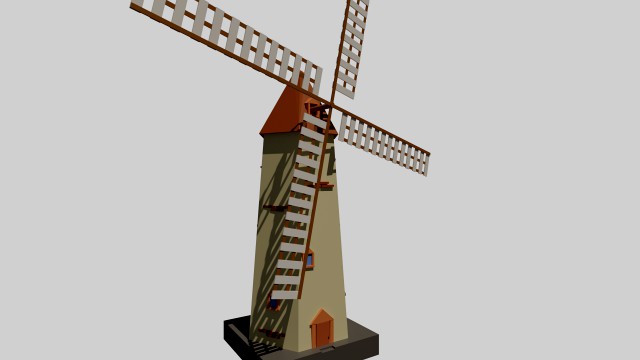 mill with surrounding objects