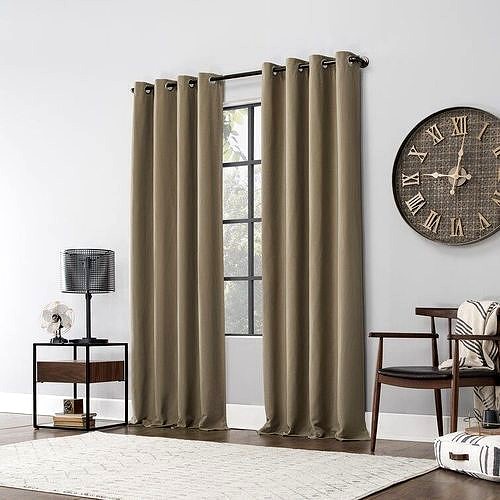 Linen Grommet Single Curtain Panel - 3 Colour