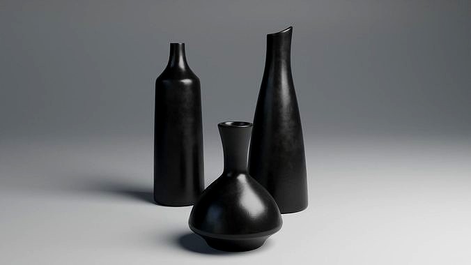 Modern ceramic vases 3D model
