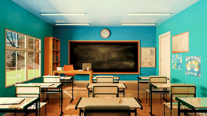 Classroom - Cinema 4D Octane plus Formats