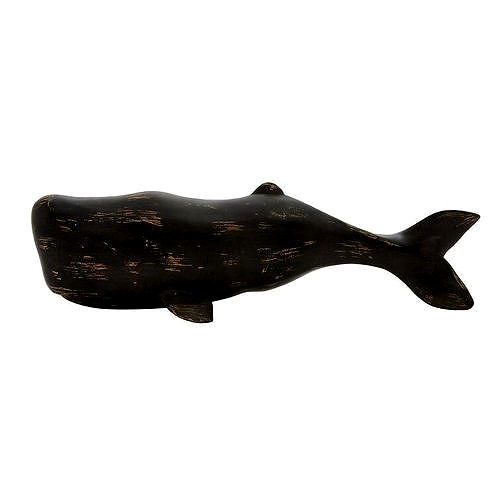 Abstract Polystone Whale Wall Decor