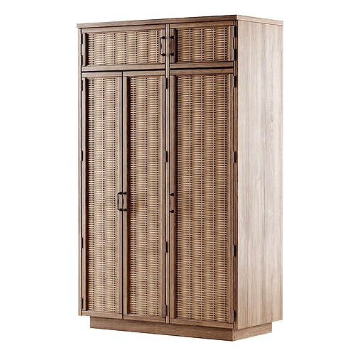 Wooden cupboard from rattan