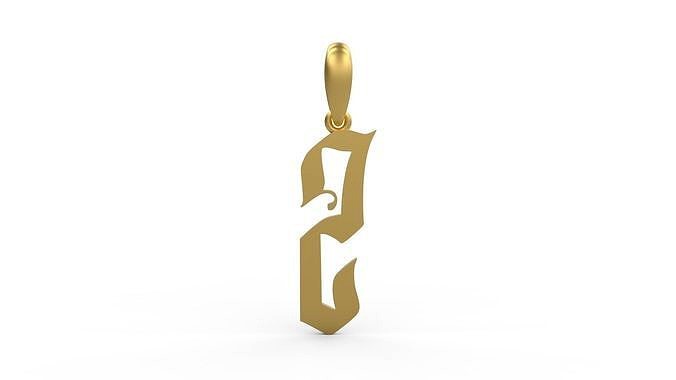 Initial Letters Pendant Marseille Z | 3D