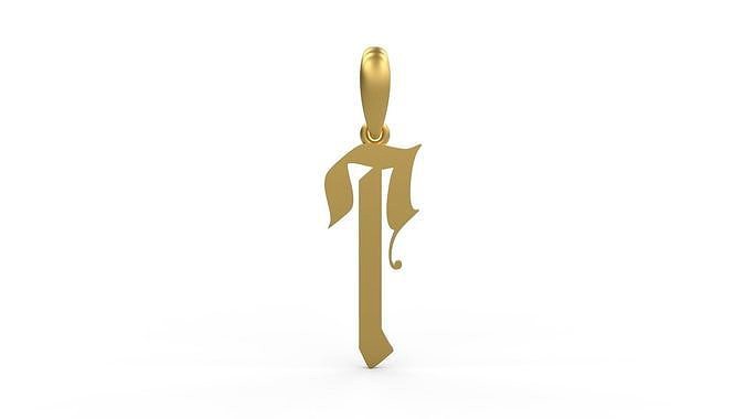Initial Letters Pendant Marseille T | 3D