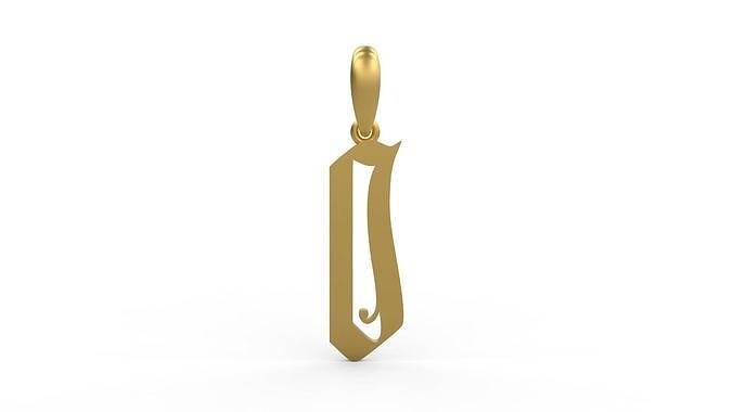 Initial Letters Pendant Marseille O | 3D