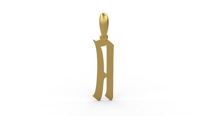Initial Letters Pendant Marseille A | 3D