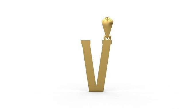 Initial Letters Pendant Amsterdam Signature Duo V | 3D