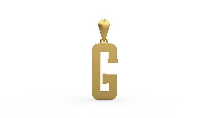 Initial Letters Pendant Amsterdam Signature Duo G | 3D