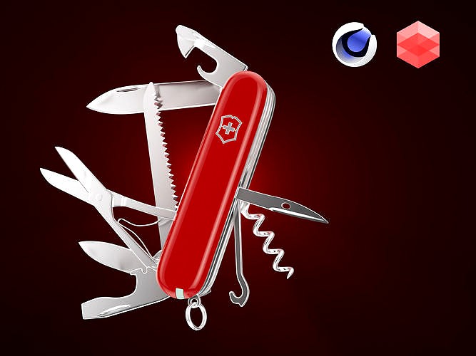 Project file Cinema 4D and Redshift - Victorinox Huntsman