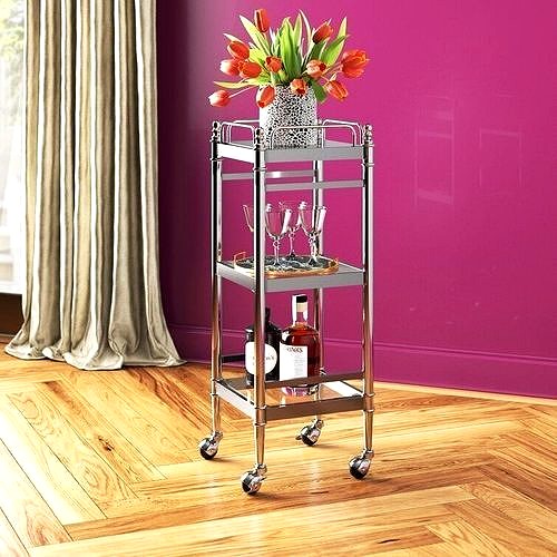 Marisa Chrome Bar Cart