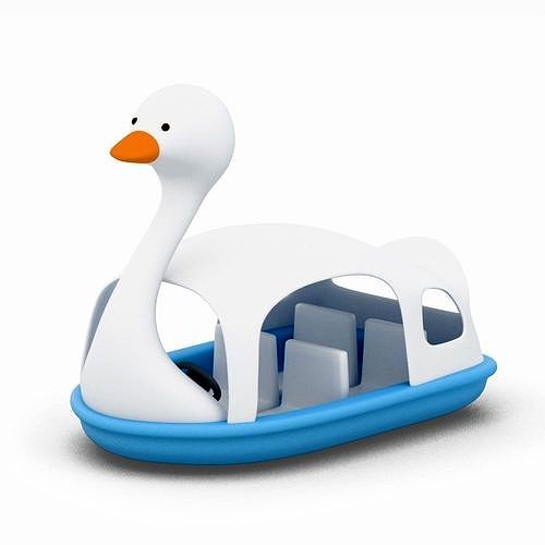 Swan paddle boat 3D