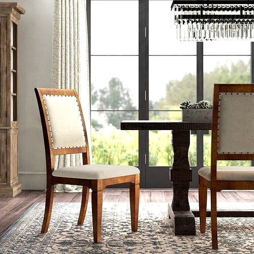 Adame Linen Side Chair in Taupe