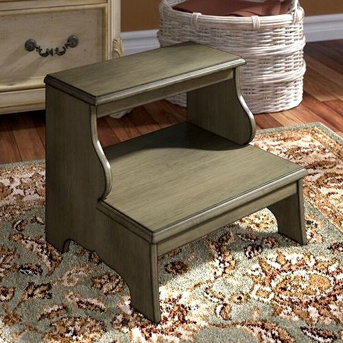 Hatolina 2 Step Wood Step Stool