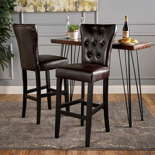 Schiller Pub Bar Stool High Tall Chair -- 2  Colour