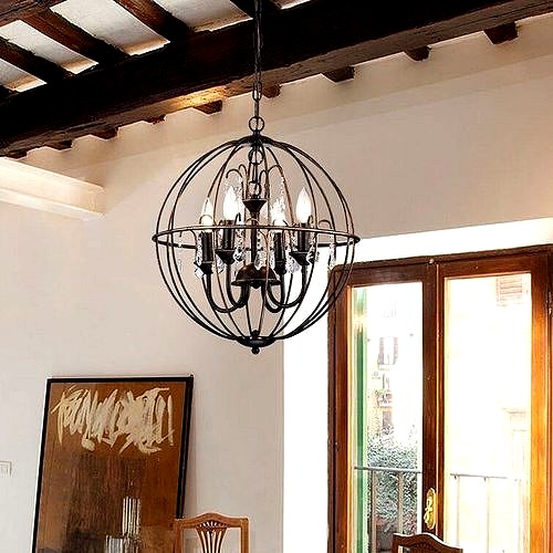 Leung 4-Light Candle Style Globe Chandelier