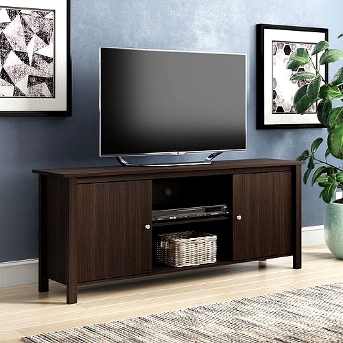 Espresso-Wenge Cannady TV Stand for TVs up to 75