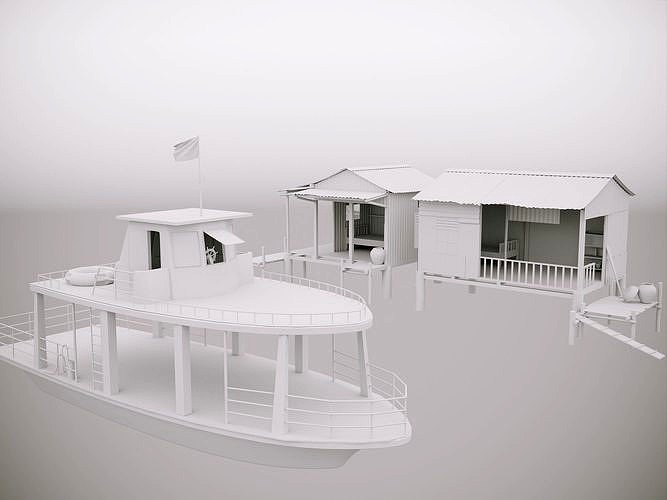 Model House and boat