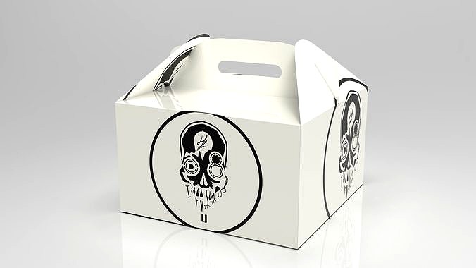 Gable box 3D model food T3