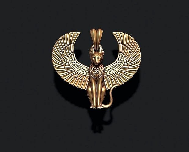 Egyptian God cat Bastet pendant | 3D