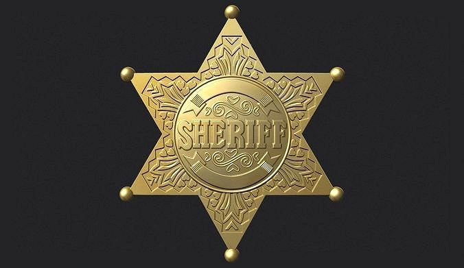 Sheriff Star Badge 2 | 3D