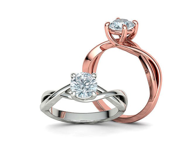 Solitaire Engagement Ring  1Ct Stone 3dmodel | 3D