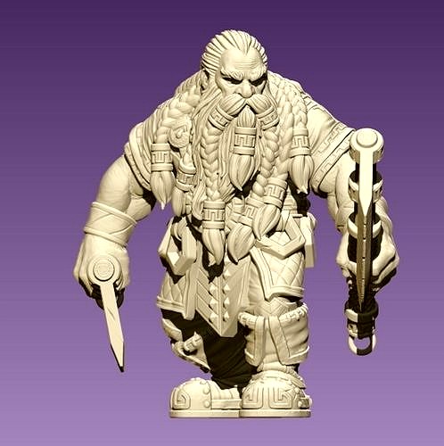 Dwarf with axes | 3D