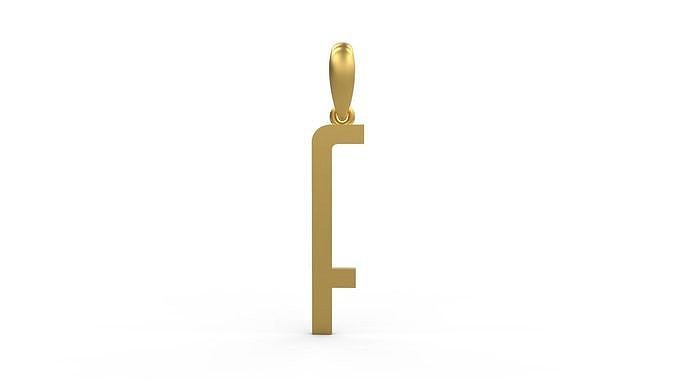 Initial Letters Pendant Kamino Bottom F | 3D