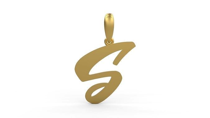 Initial Letters Pendant Sounding S | 3D