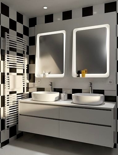 Modern Bathroom-black and white