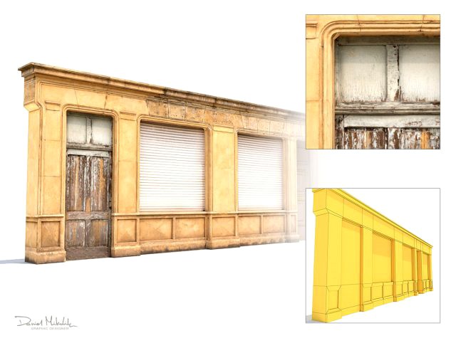 store facade low poly