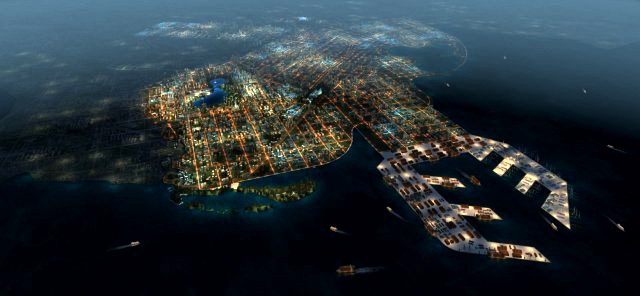 city night scene