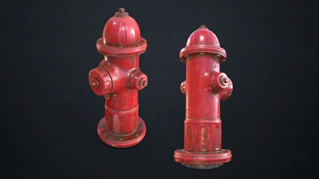 fire hydrant - low poly