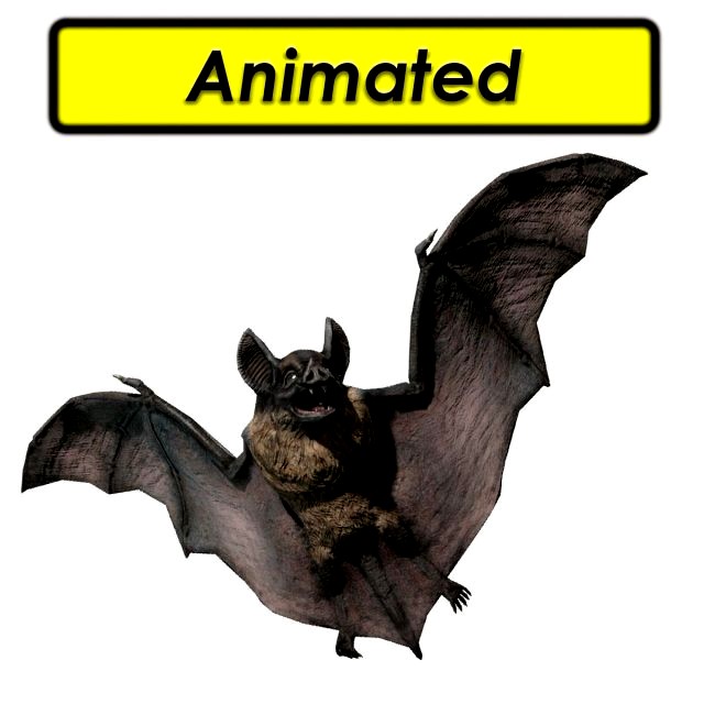 vampire dark bat low-poly