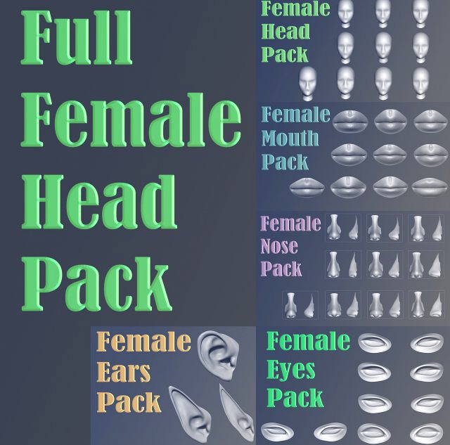 full female head pack