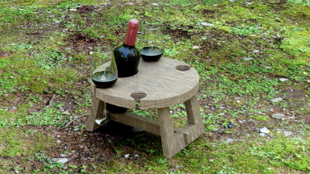 wooden wine table