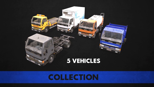 light truck collection - low poly