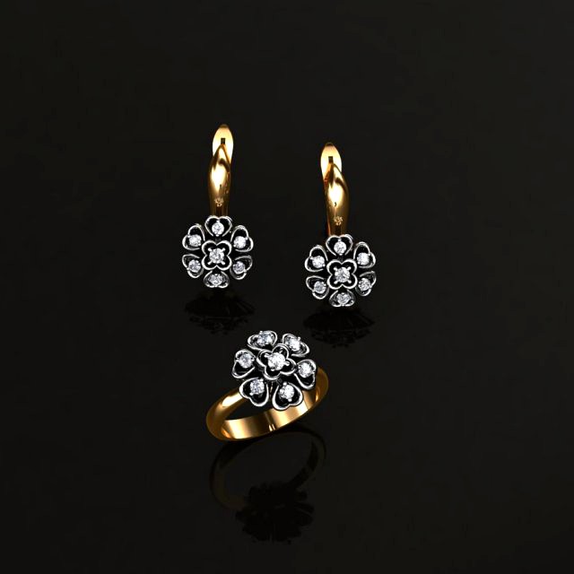 ring end earrings