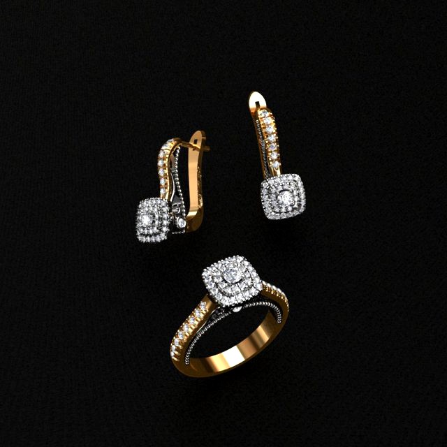 ring end earrings