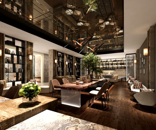 modern hotel lobby