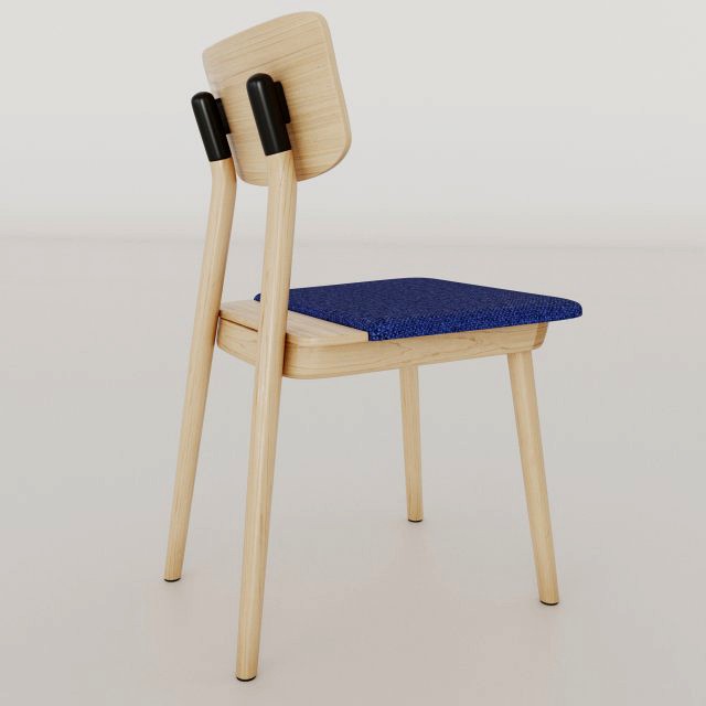 clip chair solid ash wood
