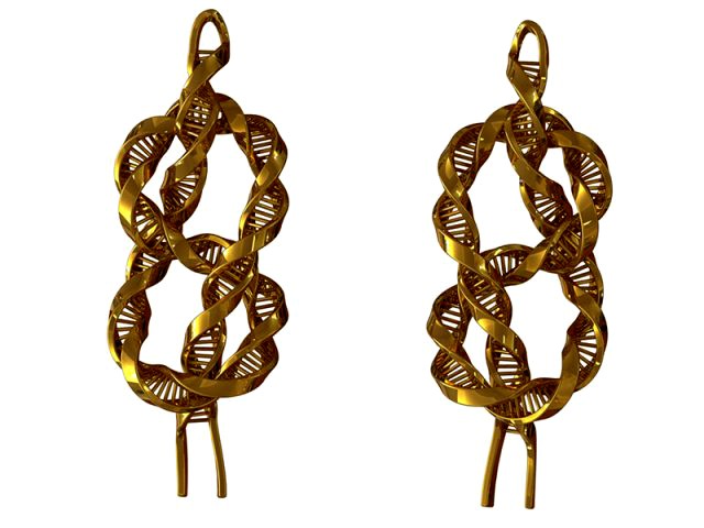 dna knot earring