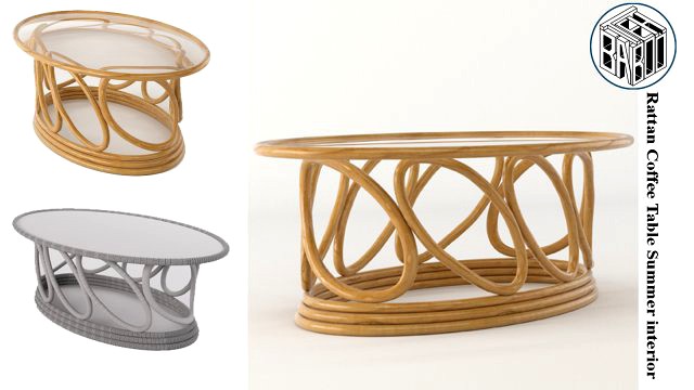 rattan coffee table summer interior