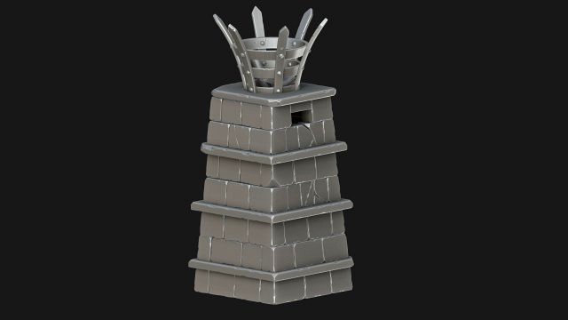 stylized torch column