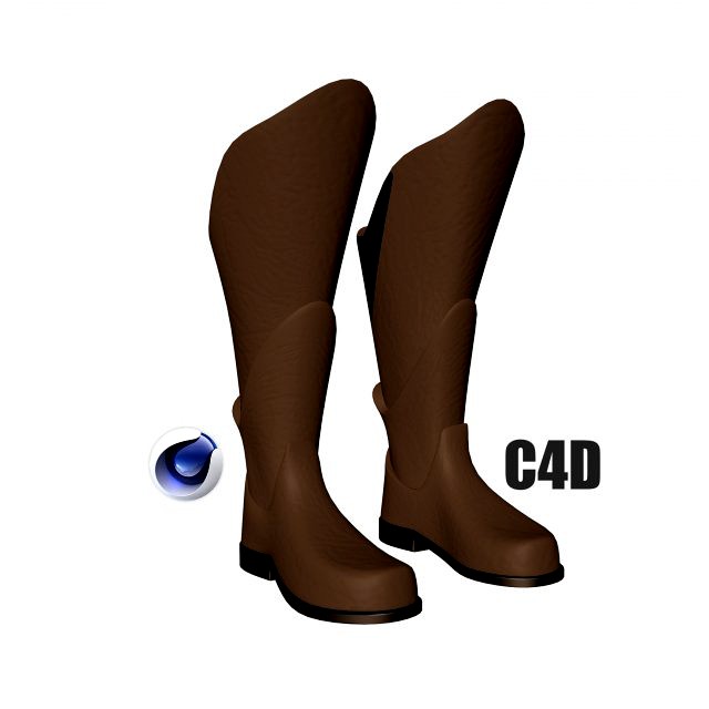 boots low-poly 3d