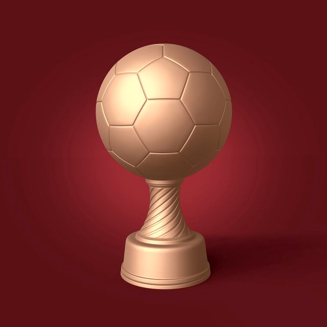 soccer trophy - ready for 3d printing