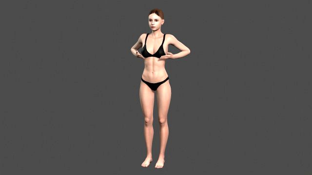 beautiful woman -rigged and animated for unreal engine