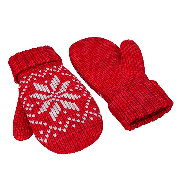 knitted wool mittens