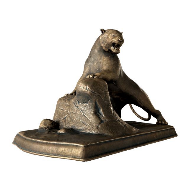 bronze tiger low-poly